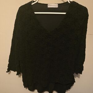 Dressbarn Elegant Black V-Neck Sweater